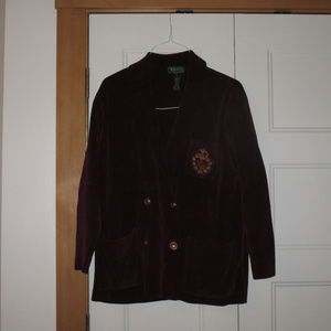 Vintage 1990s Ralph Lauren Corduroy Varsity Blazer